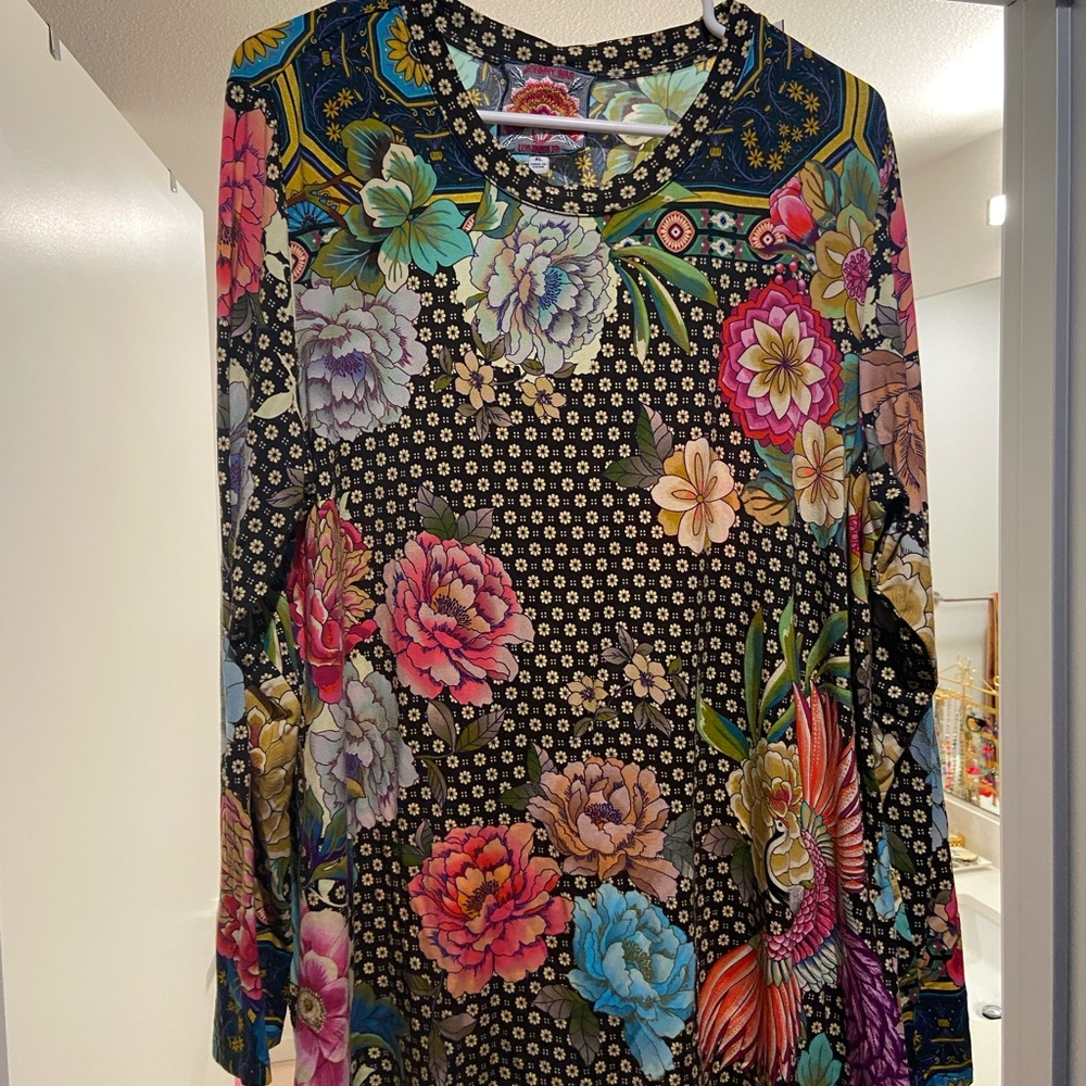 Colorful Floral Long Sleeve Top